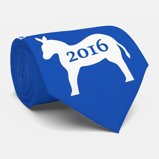 Der Demokrat Donkey Blue Man's Neck Krawatte (Gerollt)