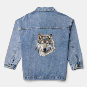 Der Denim von Indianerin Wolf Woman Jeansjacke