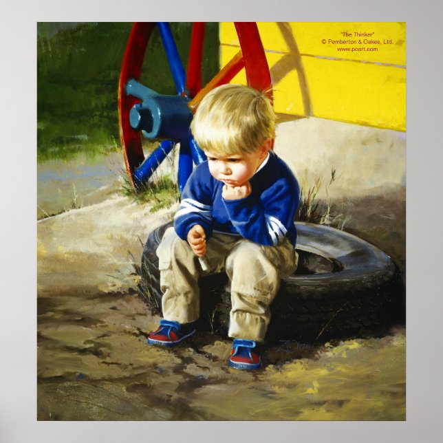 Der Denker (Leinwand) Poster (Vorne)