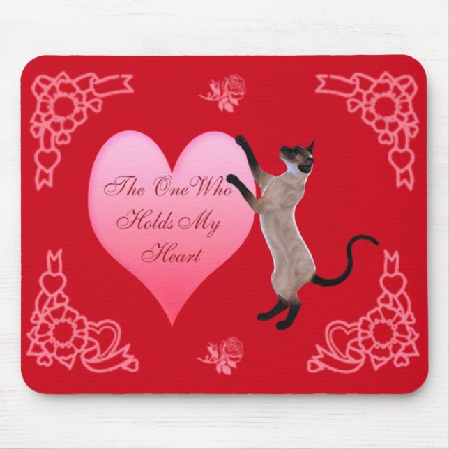 Der, der meine Herz-Maus-Pad hält Mousepad (Vorne)