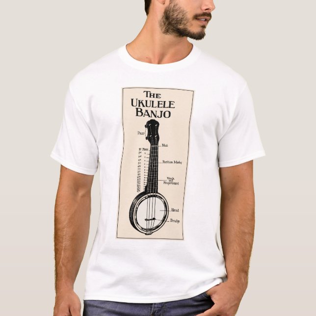 Der der Ukulele-Banjo-helle kurze T - Shirt die (Vorderseite)