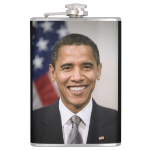 Der designierte US-Präsident Barack Obama Flachmann