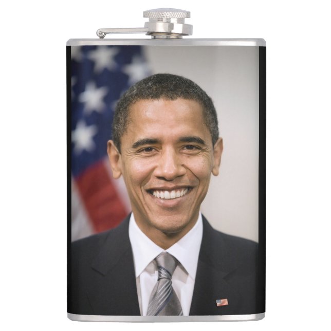 Der designierte US-Präsident Barack Obama Flachmann (Vorderseite)