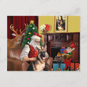Der deutsche Hirte des Weihnachtsmanns Feiertagspostkarte