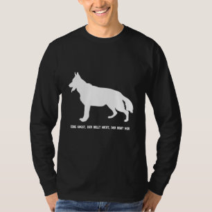 Der deutsche Hirte hundet keine Angst, die den T-Shirt