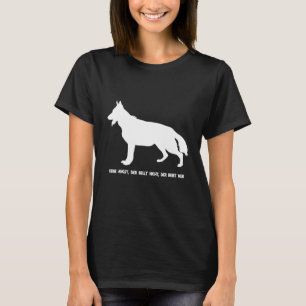Der deutsche Hirte hundet keine Angst, die den T-Shirt
