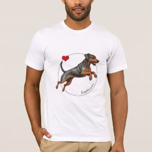 Der deutsche Jagdterrer Hunter-Portrait-T - Shirt