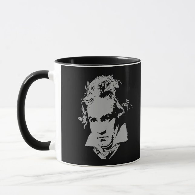 Der deutsche Komponist, Pianist Beethoven Tasse (Links)