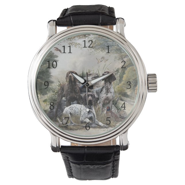 Der deutsche Kurzhaar oder Deutsch Kurzhaar Armbanduhr (Vorderseite)