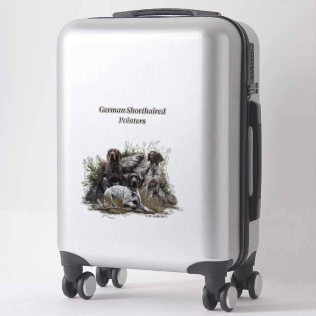 Der deutsche Kurzhaar oder Deutsch Kurzhaar Aufkleber (Koffer)