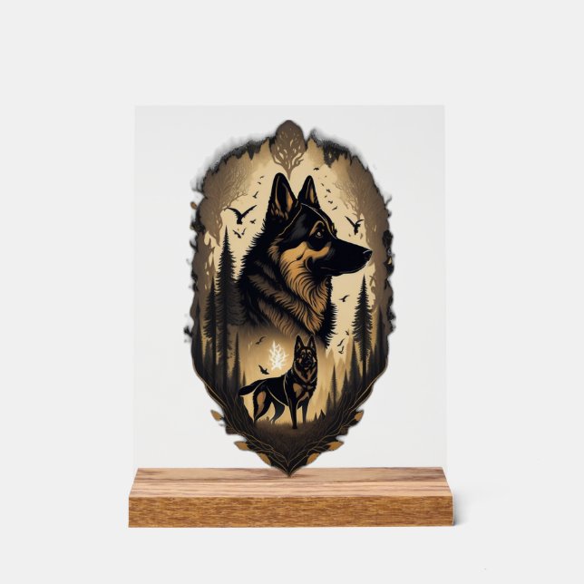Der Deutsche Schäferhund 005  Acrylschild (Vorderseite)