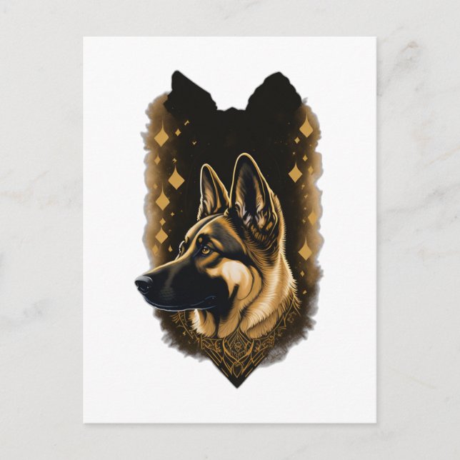 Der Deutsche Schäferhund 011  Postkarte (Vorderseite)