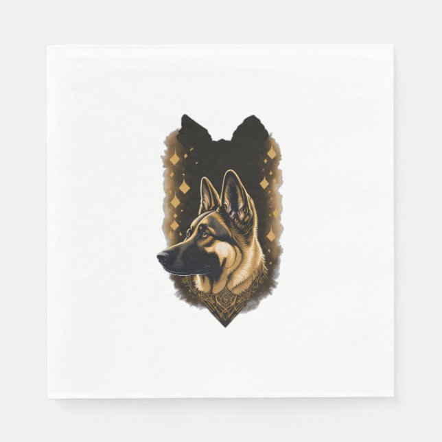 Der Deutsche Schäferhund 011  Serviette (Vorderseite)