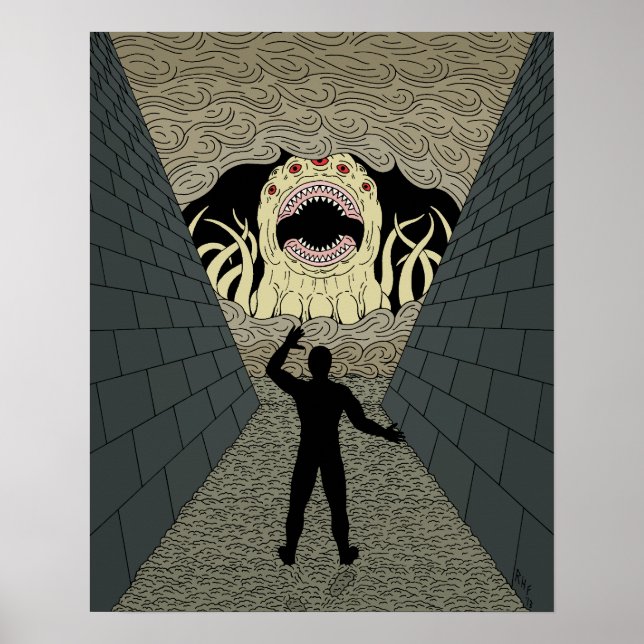 Der Devourer kommt seltsame Horror-Kunst Poster (Vorne)