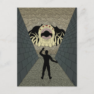 Der Devourer kommt seltsame Horror-Kunst Postkarte
