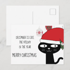 Der Dezember ist wie der Feiertag des Jahres nach Feiertagspostkarte