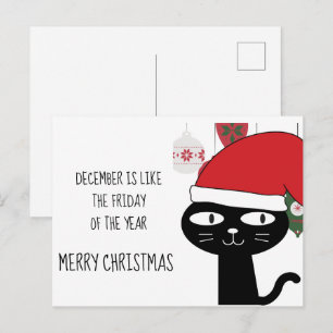 Der Dezember ist wie der Feiertag des Jahres nach Feiertagspostkarte