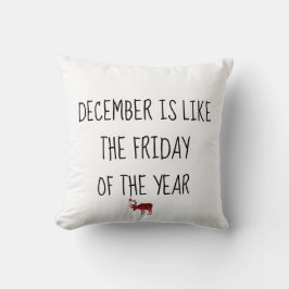 Der Dezember ist wie der Feiertag des Jahres nach Kissen