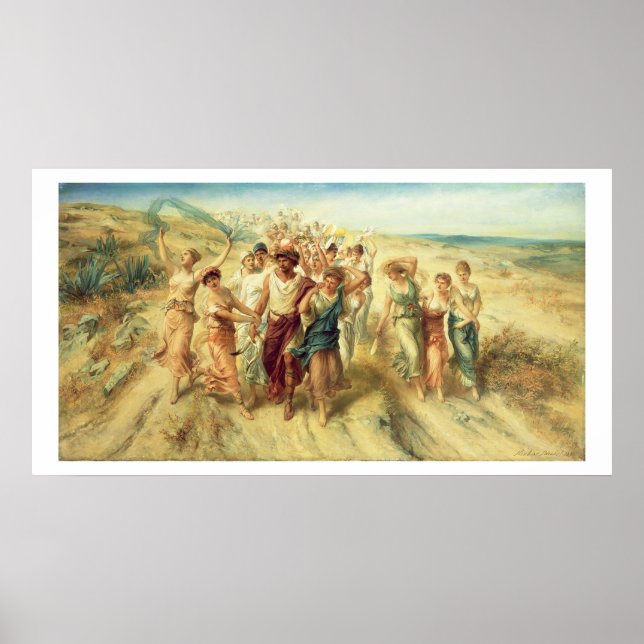 Der Dichter Anacreon (570-485 v. Chr.) mit seinen  Poster (Vorne)