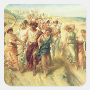 Der Dichter Anacreon (570-485 v. Chr.) mit seinen Quadratischer Aufkleber