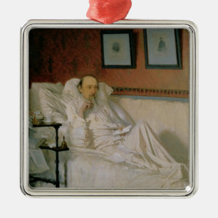 Der Dichter Nikolay Alekseyevich Nekrasov Ornament Aus Metall