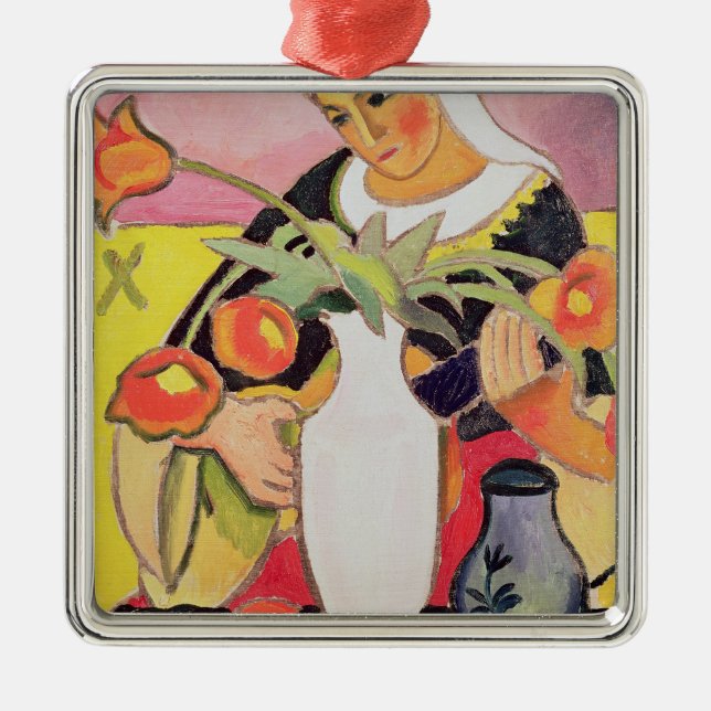 Der Dichtungskitt Player, 1910 Silbernes Ornament (Vorne)