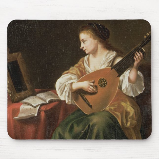 Der Dichtungskitt-Spieler (Öl auf Platte) Mousepad (Vorne)