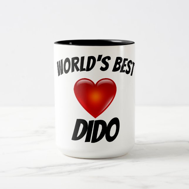 Der Dido-Herz-Tasse der Welt beste Zweifarbige Tasse (Mittel)