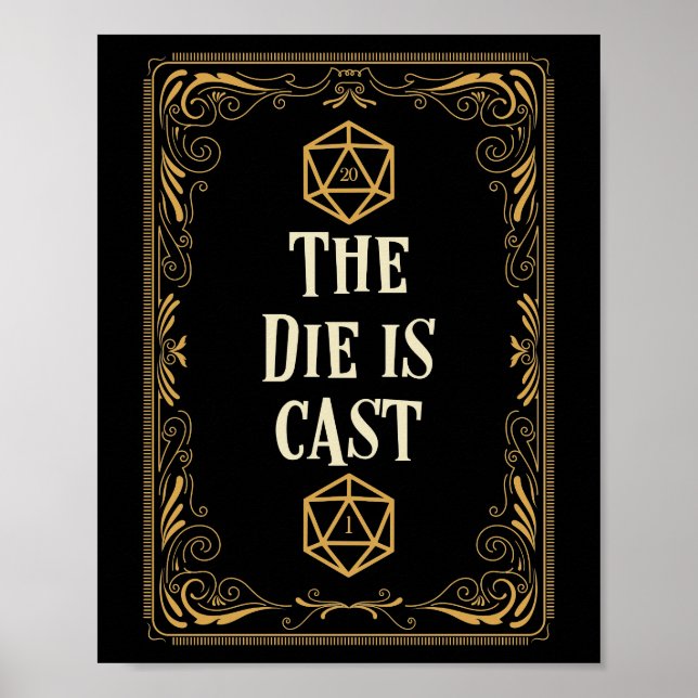 Der Die ist Cast D20 Dice Tabletop RPG Poster (Vorne)
