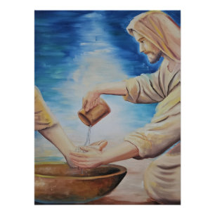 Der dienende König: Jesus wäscht Füße  Poster