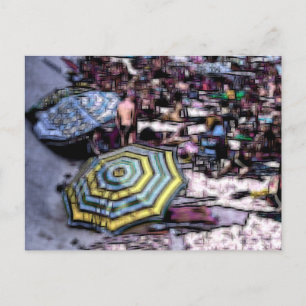 Der digitale Effekt des Strandes "Impressum" Feiertagspostkarte