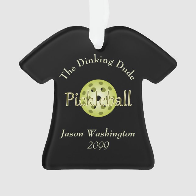 Der Dinking-Typ Pickleball Ball Ornament (Vorderseite)
