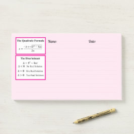 Der diskriminierende und der unberechenbare Formel Post-it Klebezettel