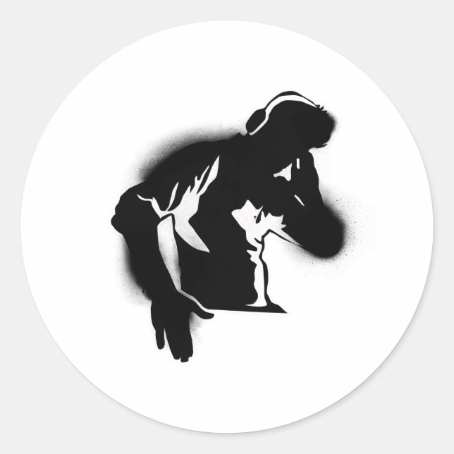 Der DJ Runder Aufkleber (Vorderseite)