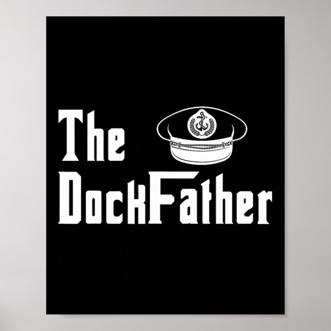 Der Dock Vater Kapitän Des Bootes Vater Lustiger V Poster (Vorne)