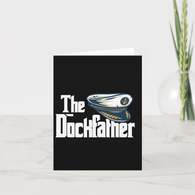 Der Dockvater Funny Boat Vater Capt Karte (Vorderseite)