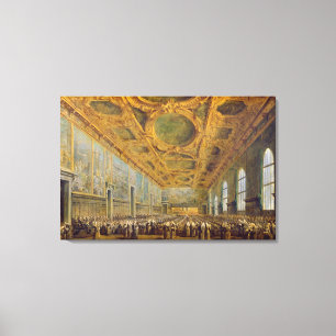 Der Doge von Venedig dem Rat dankend Leinwanddruck