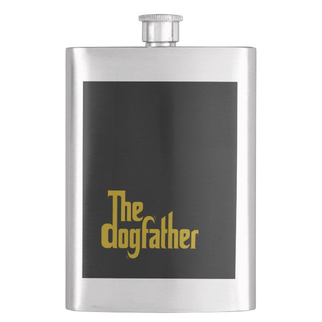 Der Dogfather - Hunde-Vater Vatertagsgeschenk  Flachmann (Vorderseite)