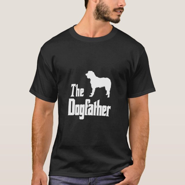 Der Dogvater Funny Dog Gabe Funny Irish Wolfhound T-Shirt (Vorderseite)