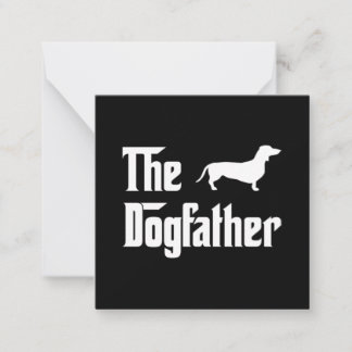 Der Dogvater Mens Dackel Hund Liebhaber Mitteilungskarte