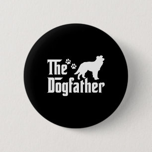 Der Dogvater T-Shirt Vathers Day Gift Dog Lover Bo Button