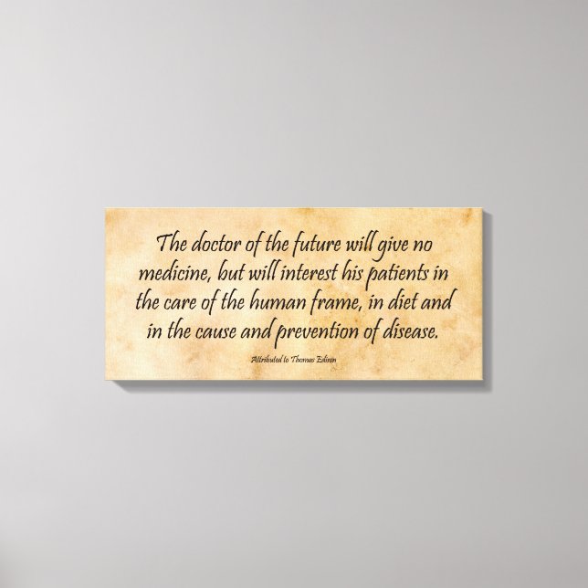 Der Doktor der Zukunft Leinwanddruck (Vorderseite)