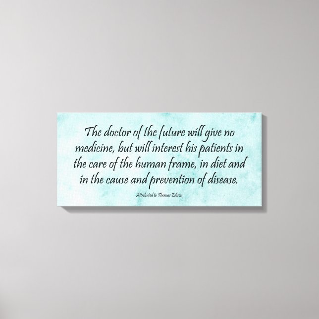 Der Doktor der Zukunft umhüllte Leinwand drucken (Vorderseite)