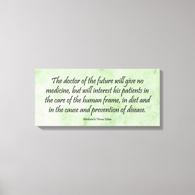 Der Doktor der Zukunft umhüllte Leinwand drucken (Vorderseite)