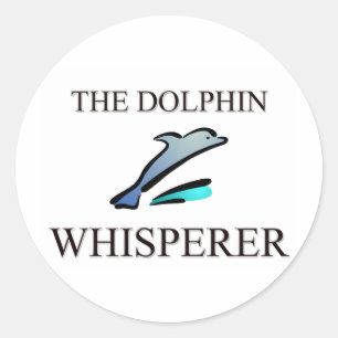 Der Dolphin Whisperer Runder Aufkleber