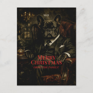 Der Don French Bulldog Mafia Weihnachtskarte Feiertagspostkarte