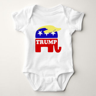 Der Donald Trumptoupee-Republikaner-Elefant Baby Strampler