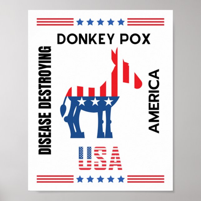 Der Donkey pox die Krankheit, die Amerika lieblich Poster (Vorne)