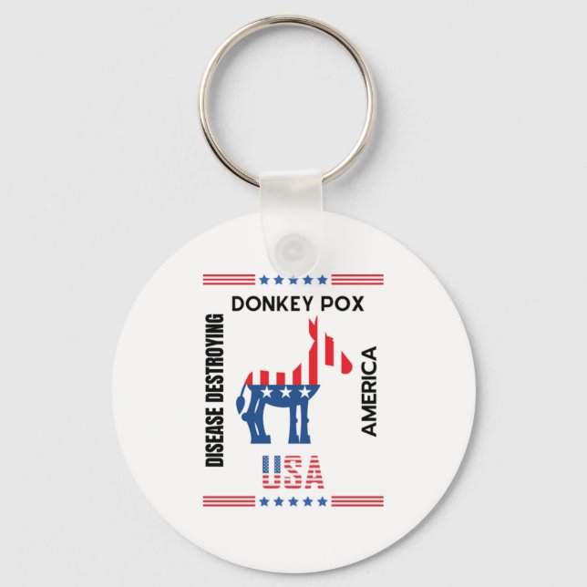 Der Donkey pox die Krankheit, die Amerika lieblich Schlüsselanhänger (Vorderseite)