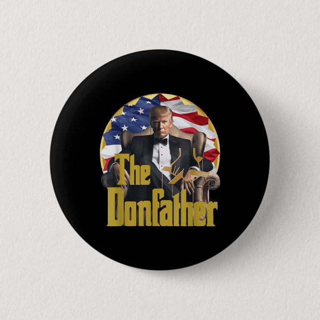 Der Donvater, der lustige Trump 2024, das Comeback Button (Vorderseite)
